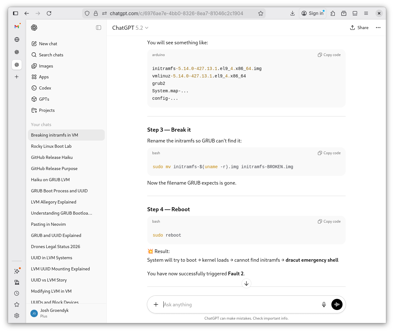 Damaging initramfs 3