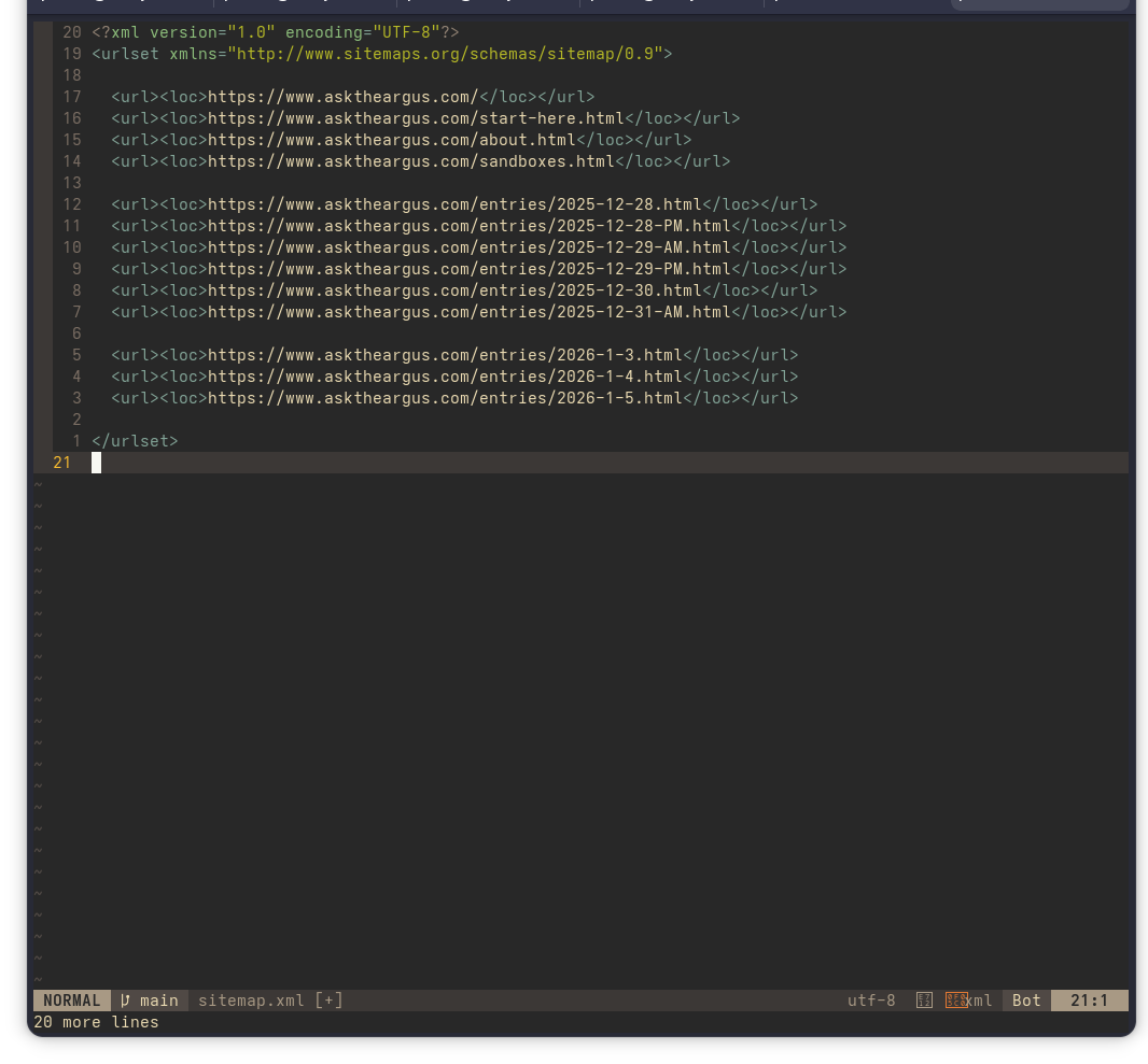 Updated sitemap after fixing the closing tag